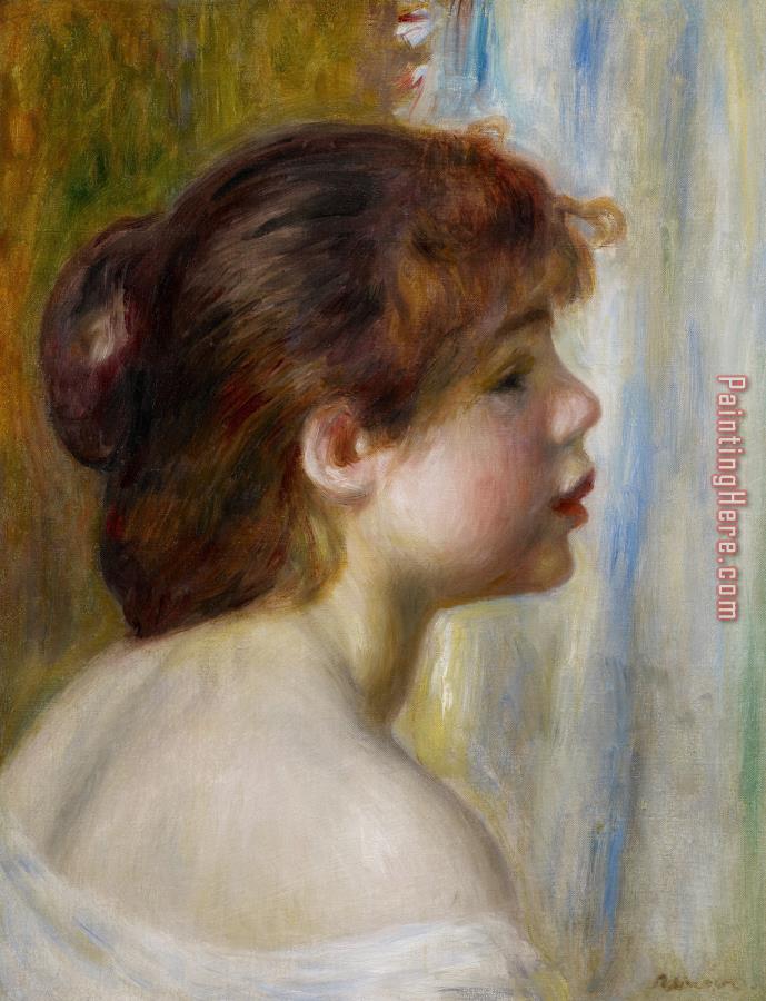 Pierre Auguste Renoir Head Of A Young Woman